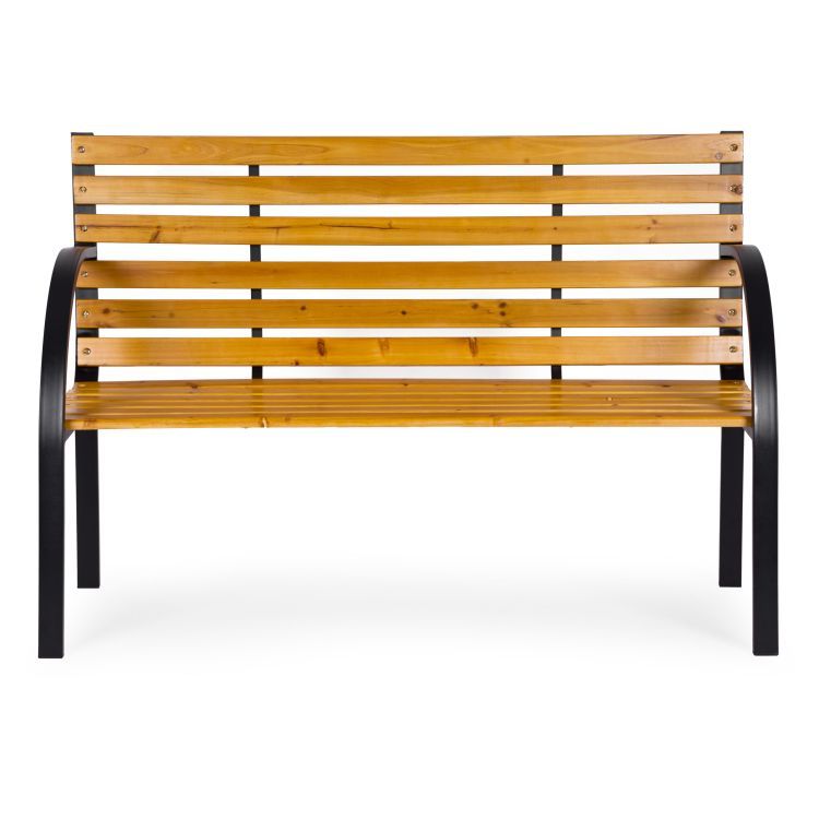 Ławka ogrodowa drewniana MultiGarden 122 cm – Stalowa konstrukcja | Klasyczny design parkowy 260 kg - obrazek 10