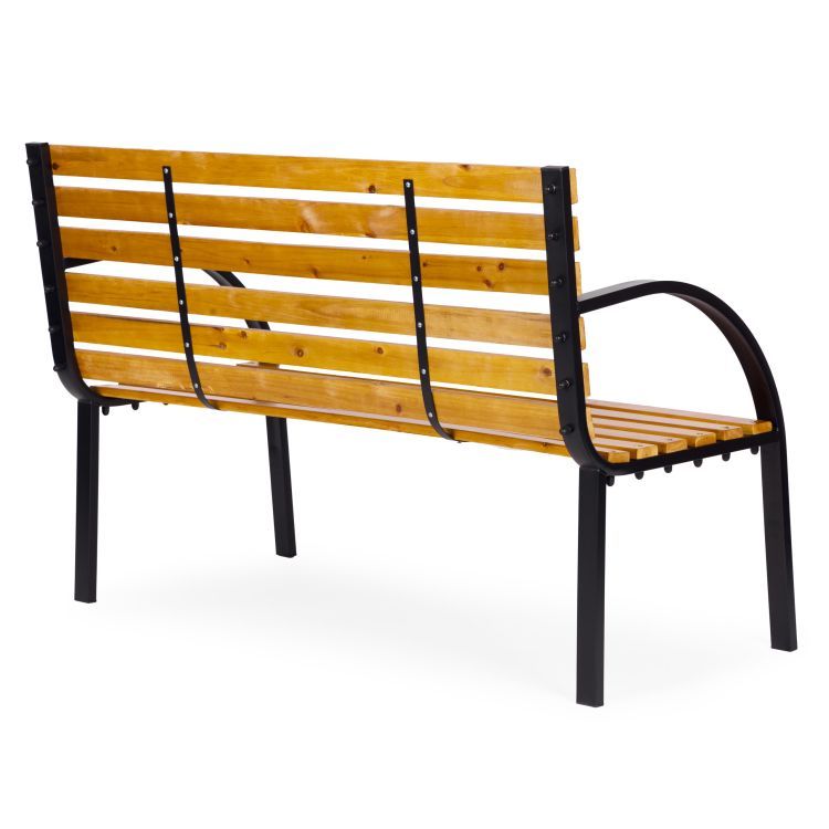 Ławka ogrodowa drewniana MultiGarden 122 cm – Stalowa konstrukcja | Klasyczny design parkowy 260 kg - obrazek 5