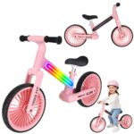 Rowerek biegowy Trike Fix Glow LED – Różowa magia RGB