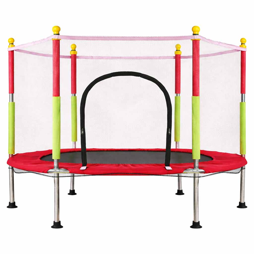 Trampolina domowo-ogrodowa 140cm (55") – Bezpieczna zabawa z siatką
