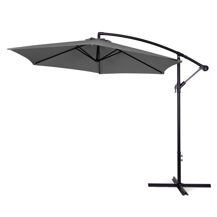 Parasol ogrodowy na wysięgniku MultiGarden 300 cm – Regulacja kąta | Średnica 3 m | Szary Modern - obrazek 5