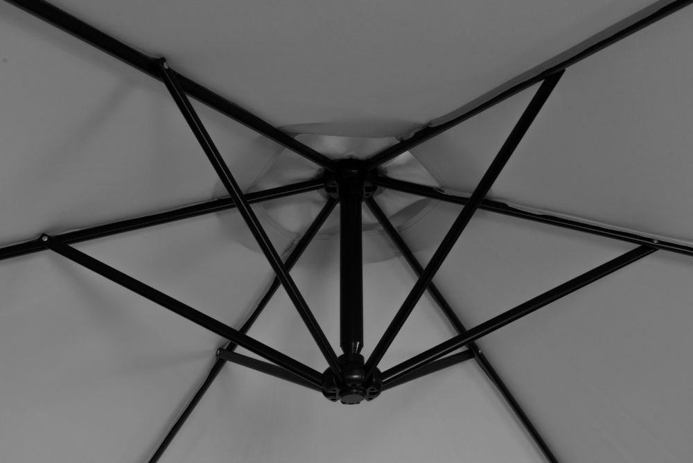 Parasol ogrodowy na wysięgniku MultiGarden 300 cm – Regulacja kąta | Średnica 3 m | Szary Modern - obrazek 7