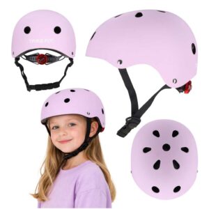 Kask rowerowy Trike Fix LED M (55-58 cm) – Fioletowy | Ochrona 360° | 11 otworów wentylacyjnych
